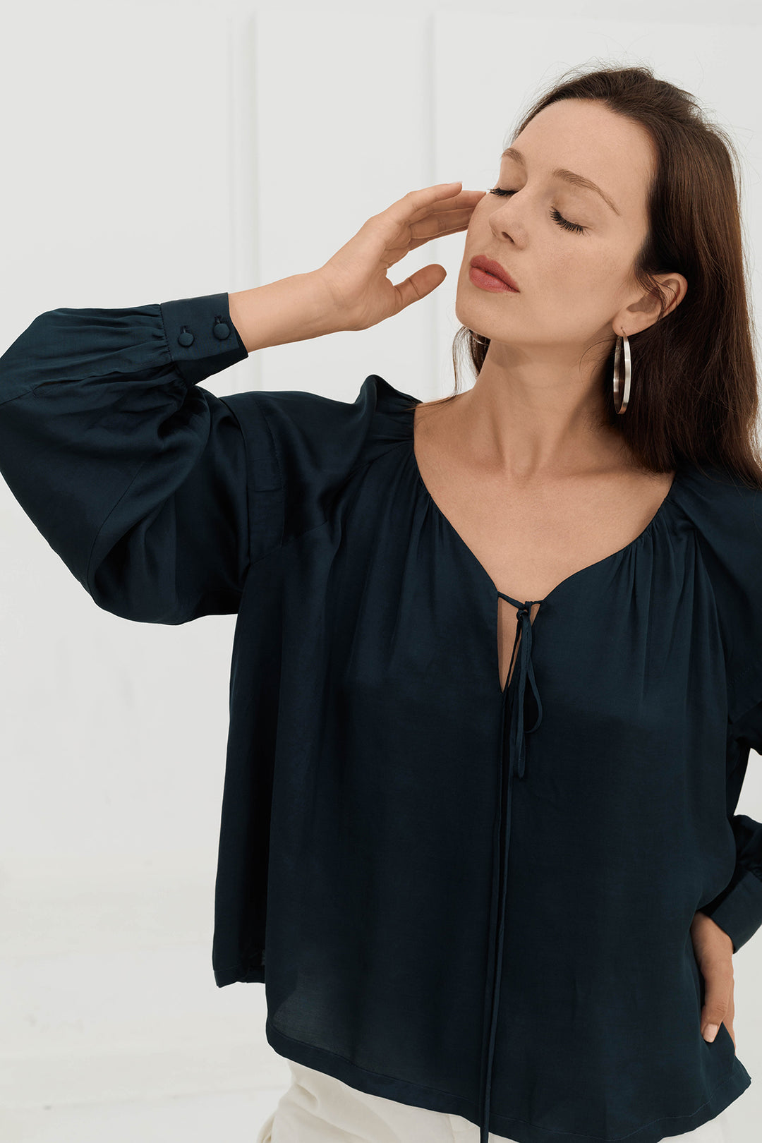 Helena Blouse In Indigo