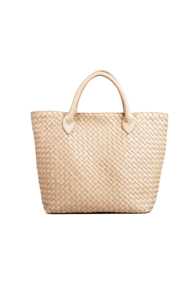Kmana Kartini Structured Tote Bag in Nude. Available online at ZERRIN.