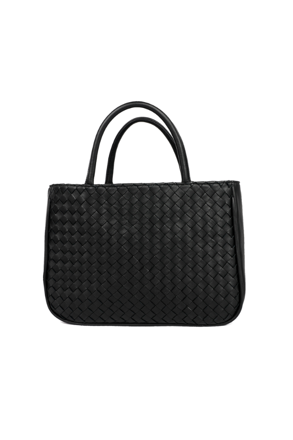 Kmana Gertrude Mini Tote Bag in black. Available online on ZERRIN.