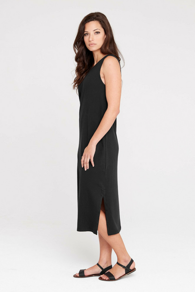 Dorsu Relaxed Tank Dress in Black, available on ZERRIN