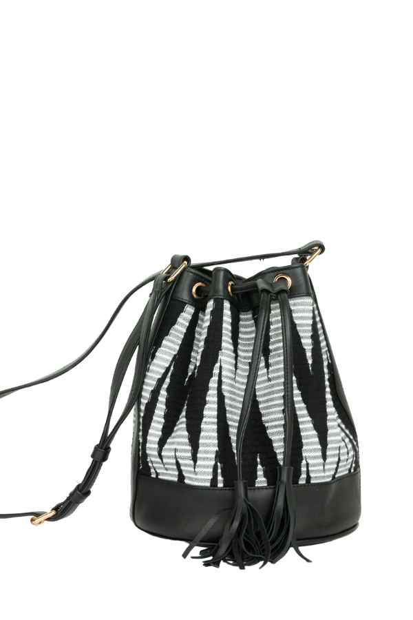 Frankitas Gaya Bucket Bag in Black & White