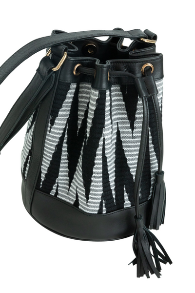 Frankitas Gaya Bucket Bag in Black & White
