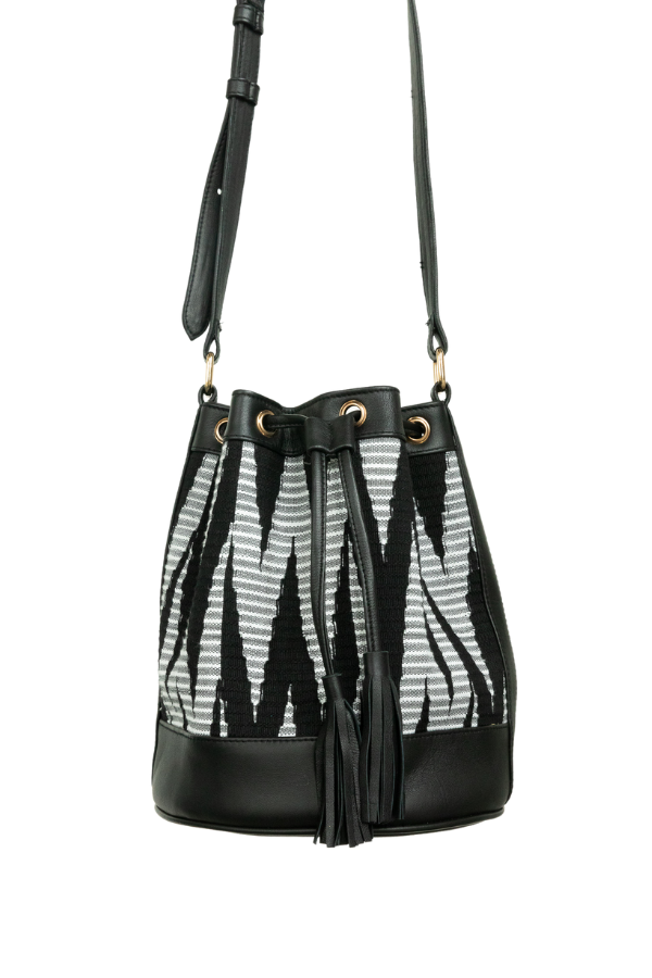 Frankitas Gaya Bucket Bag in Black & White