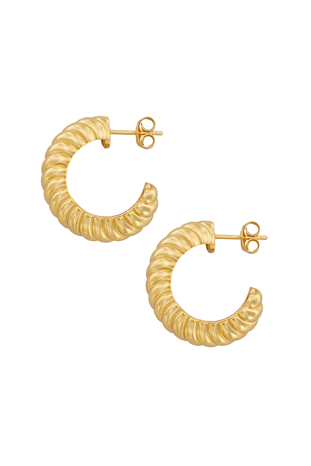 Pyar Saturn Gold Stud Hoop Earring, available on ZERRIN with free local Singapore shipping 