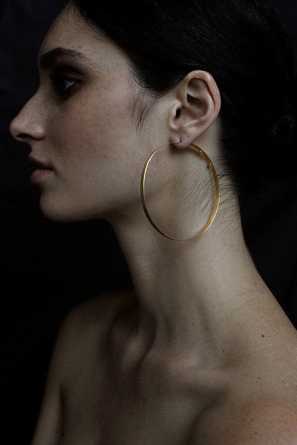 Pyar Gold Hoop Earrings Large