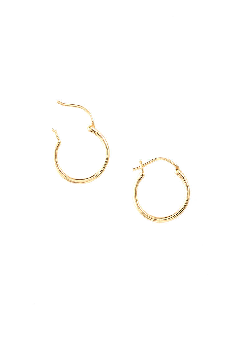 Mini Hinged Hoop Earrings in Gold