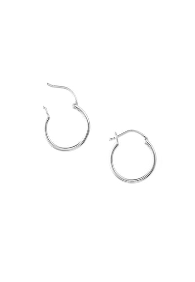 Pyar Mini Hinged Hoop Earrings in Silver