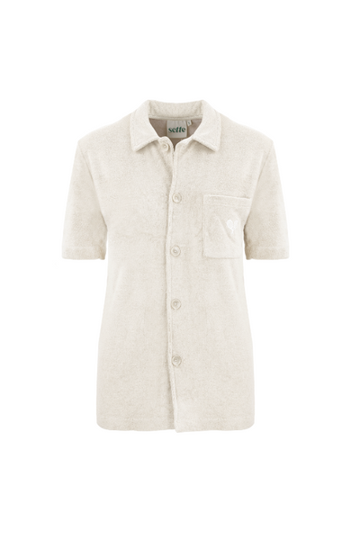 Sette Towel Boy Cabana Shirt in White