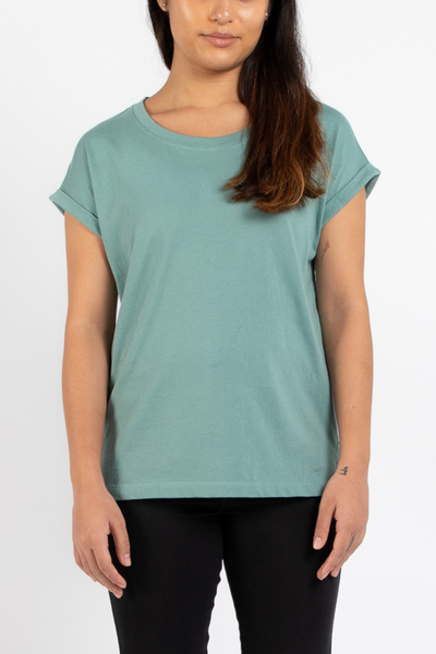 Dorsu Relaxed Crew Tee in Seafoam, available on ZERRIN