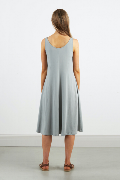 Dorsu Scoop Neck Dress in Sea Salt, available on ZERRIN
