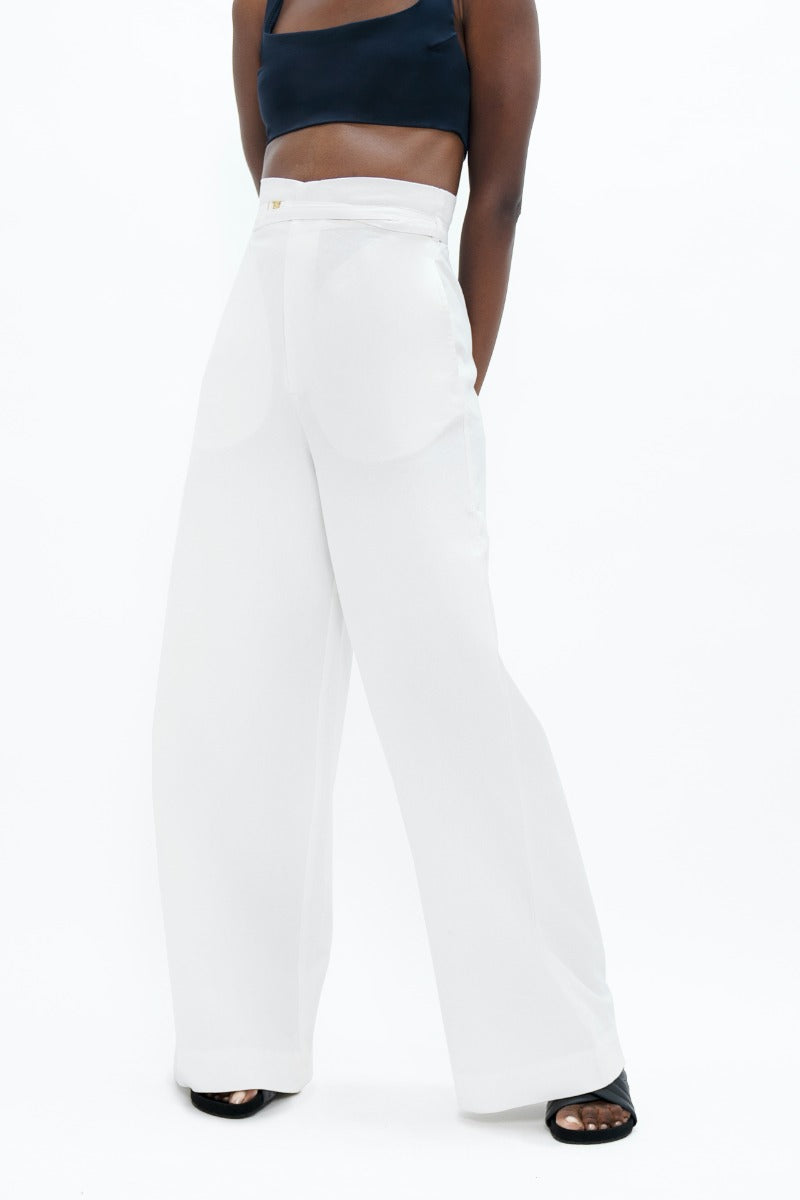 Florence FLR Pants In White Dove