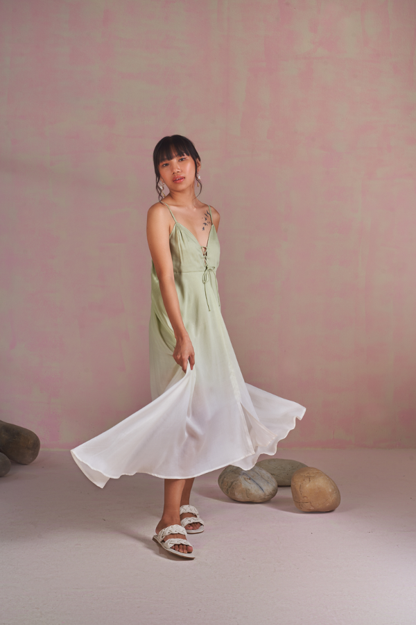 Sui Green Sea Lyocell Maxi Dress