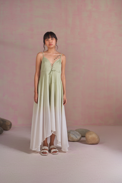 Sui Green Sea Lyocell Maxi Dress
