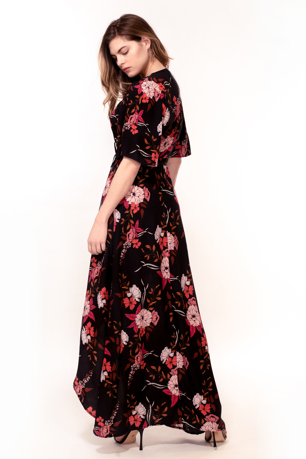 Hide the Label Rosa Maxi Dress in Rust Tulip Print, available on ZERRIN