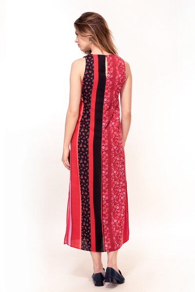 Hide the Label Thalia Midi Dress in Pink Stripe Print