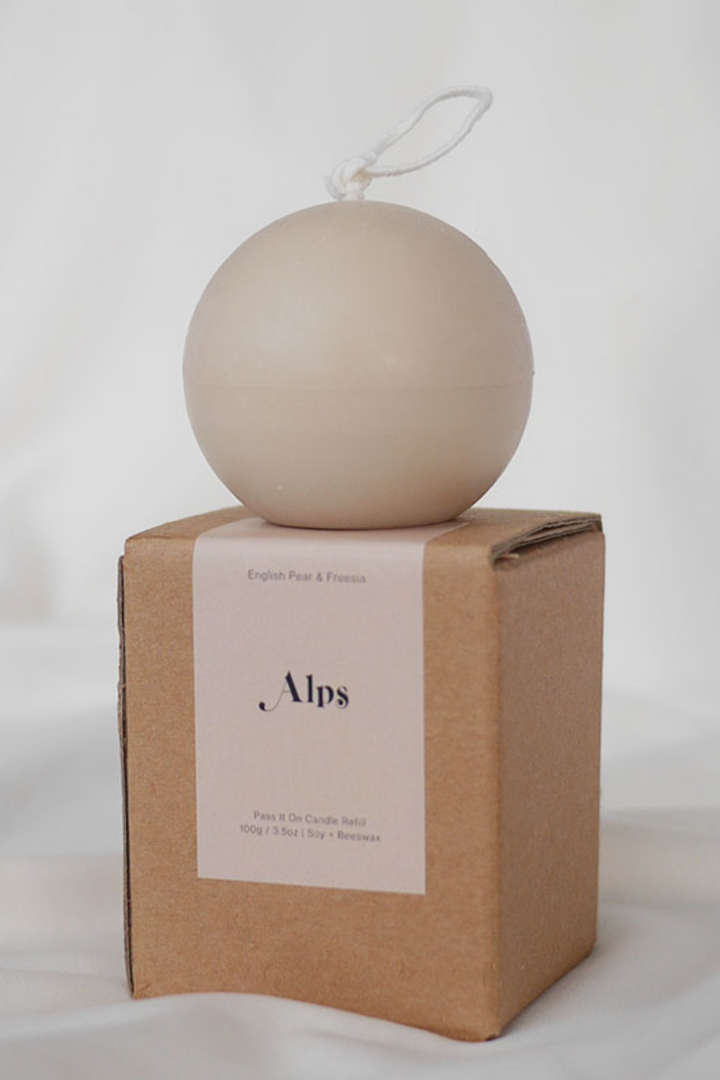 Pass It On Candle Refill in Alps (English Pear & Freesia), available on ZERRIN