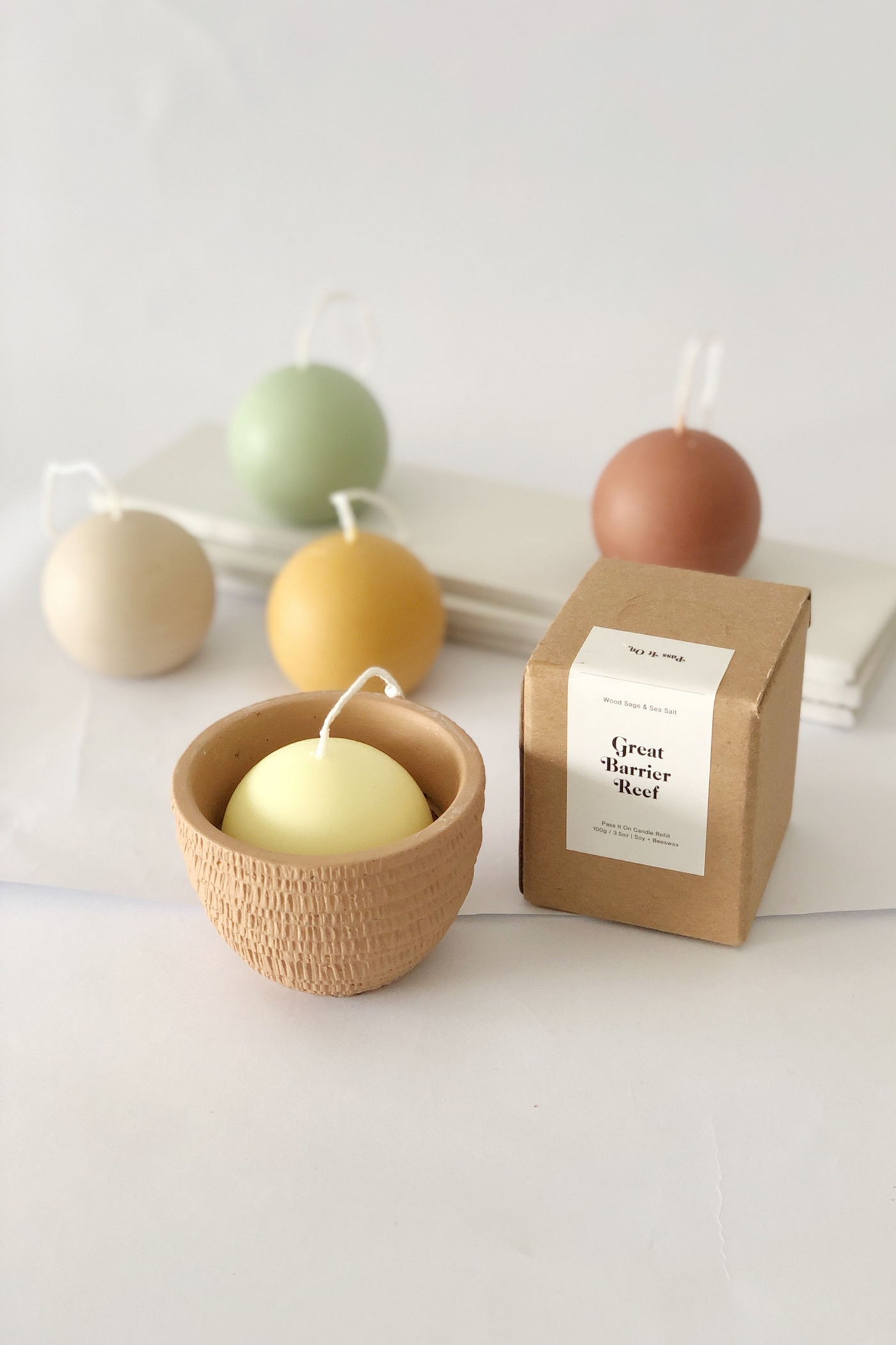 Pass It On Candle Refill in Great Barrier Reef (Wood Sage & Sea Salt), available on ZERRIN