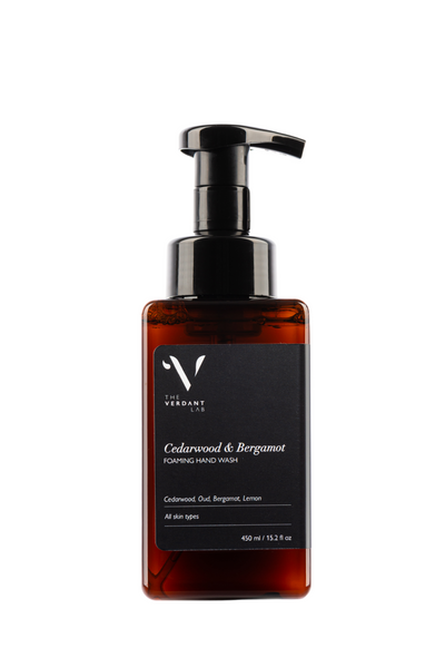 The Verdant Lab Foaming Hand Wash in Cedarwood & Bergamot, available on ZERRIN with free SIngapore shipping