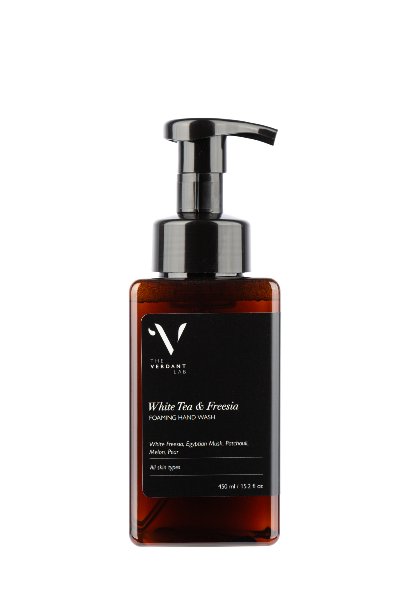 The Verdant Lab Foaming Hand Wash in White Tea & Freesia, available on ZERRIN