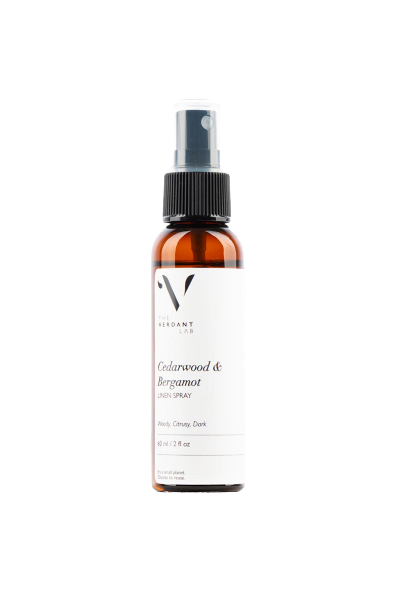 The Verdant Lab Linen Spray in Cedarwood & Bergamot, available on ZERRIN with free Singapore shipping above $50