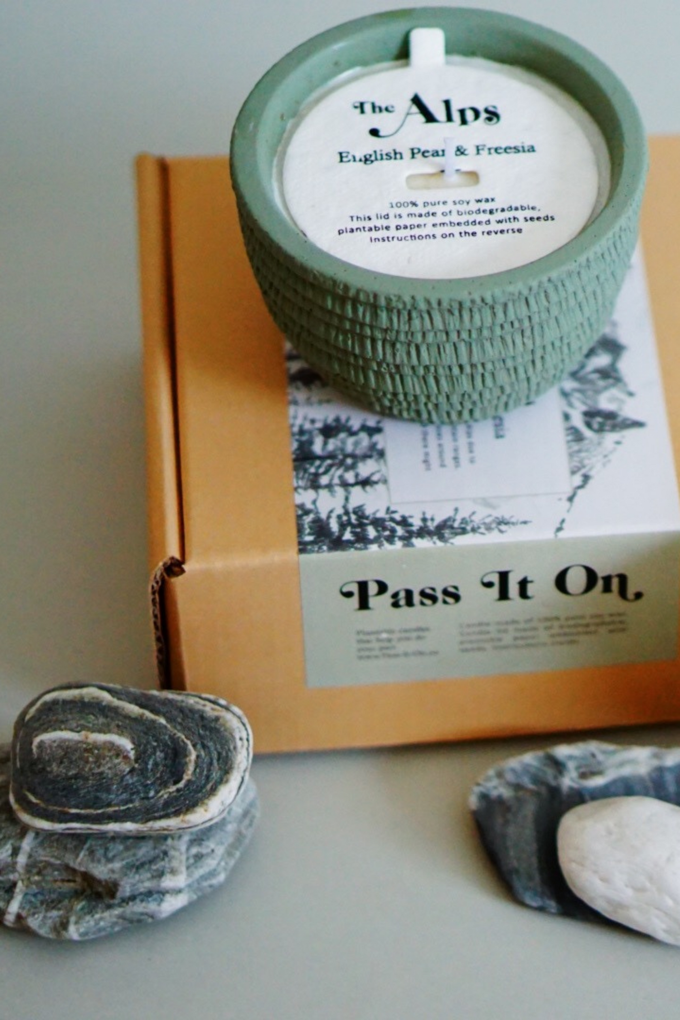 Pass it On Candle in Alps (English Pear & Freesia), available on ZERRIN