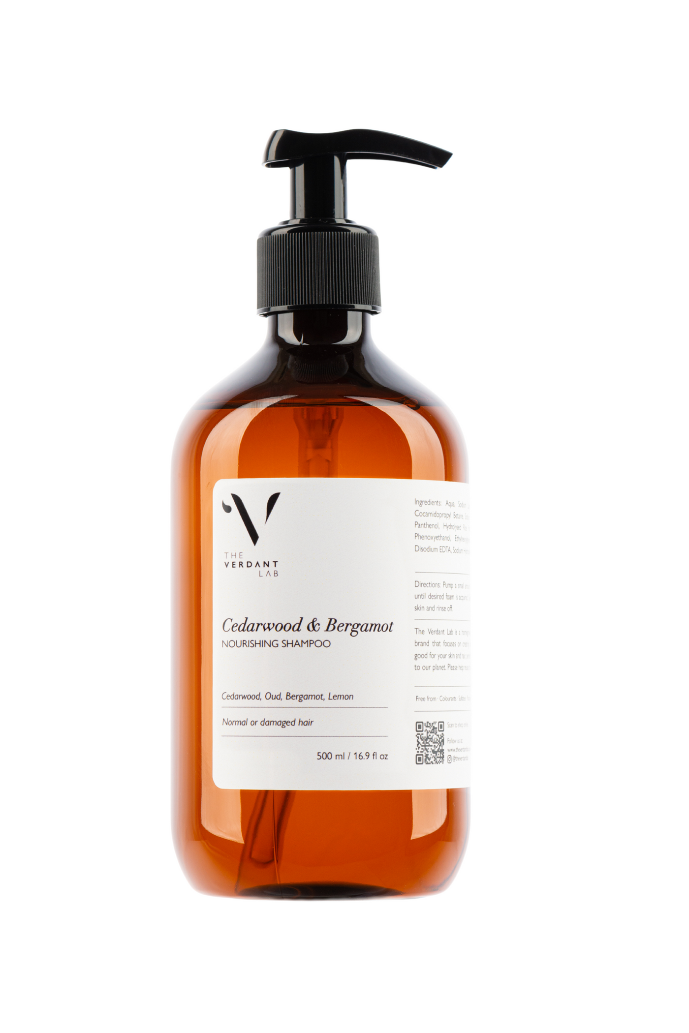 The Verdant Lab Nourishing Shampoo in Cedarwood & Bergamot, available on ZERRIN with free Singapore shipping