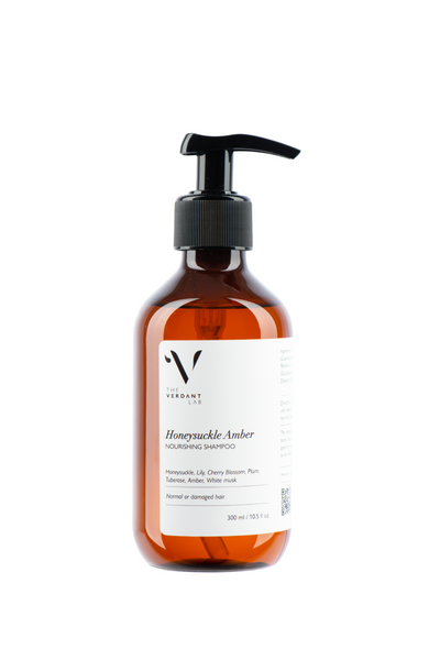 The Verdant Lab Nourishing Shampoo in Honeysuckle Amber, available on ZERRIN 