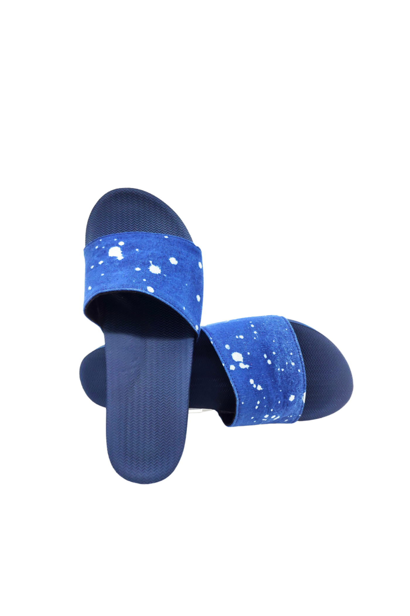 Indosole Women’s ESSNTLS Slides in Shore and Natural Indigo Drips, available on ZERRIN with free Singapore shipping