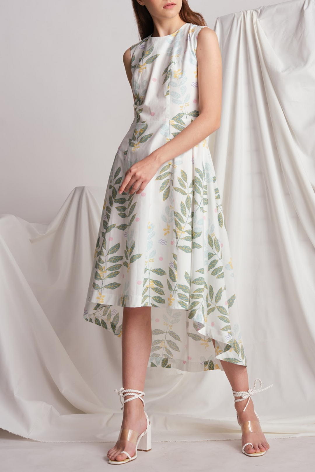 Lily & Lou Alicia Dress in Leafy, available in ZERRIN