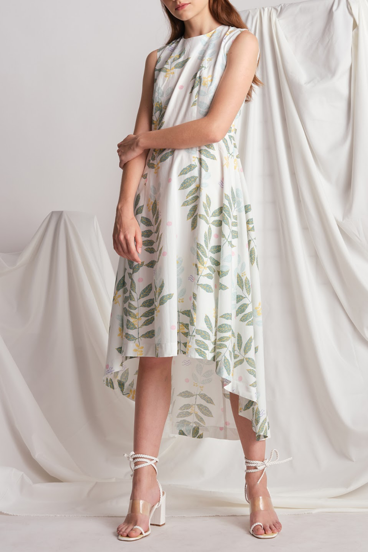 Lily & Lou Alicia Dress in Leafy, available in ZERRIN