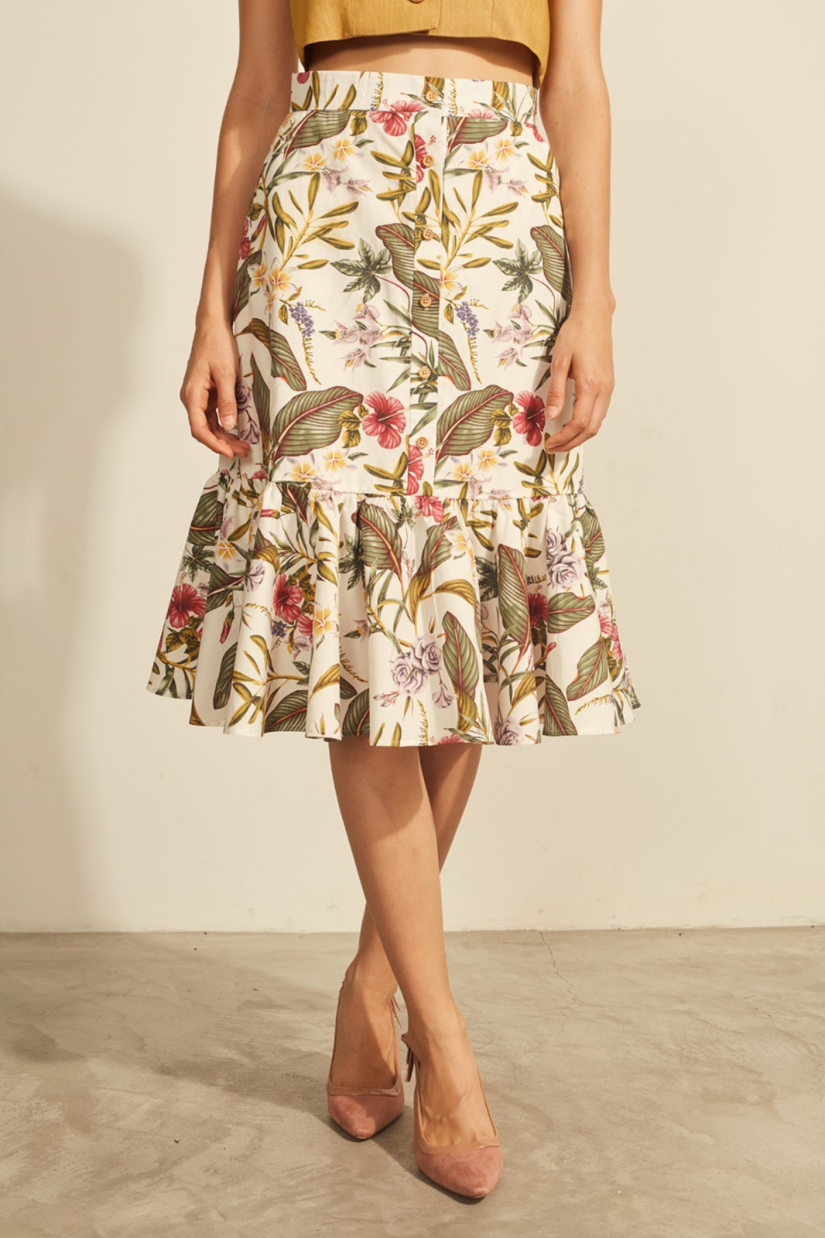 Lily & Lou Louise Skirt in Floral, available in ZERRIN
