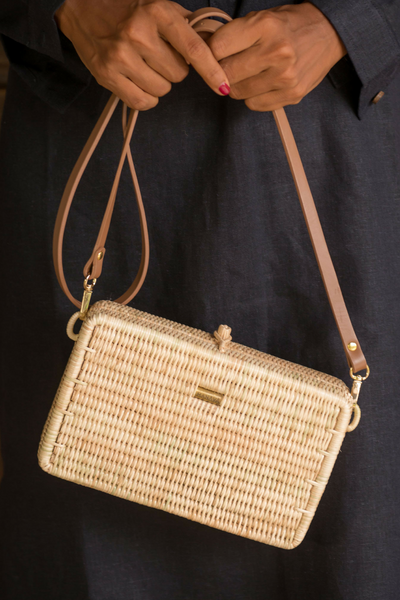 Manava handcrafted Syuti rattan bag, available on ZERRIN