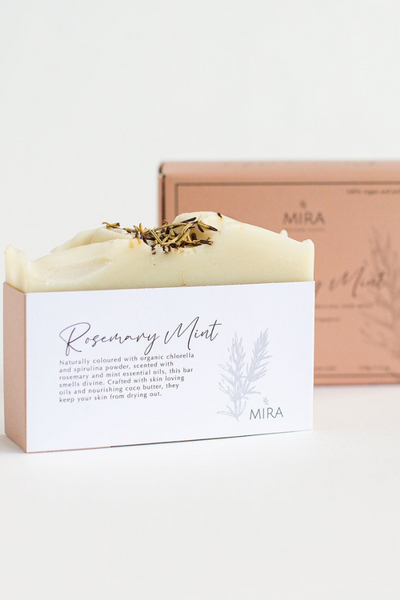 MIRA's Rosemary Mint Bar Soap, available in Singapore on ZERRIN