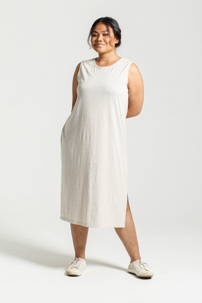 Dorsu Relaxed Tank Dress in Sand