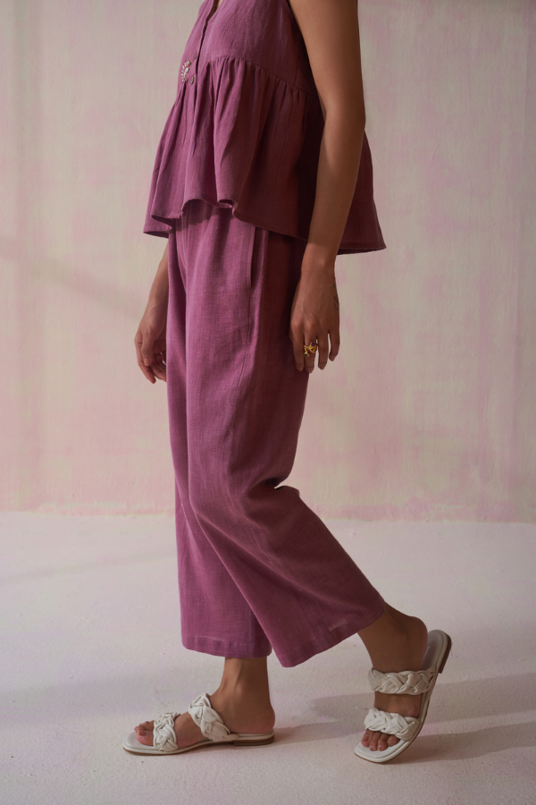 Sui By The Shore Handwoven Organic Cotton Relaxed Trousers