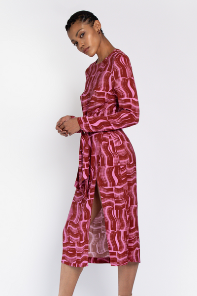 Hide the Label Verbena Tie Front Dress in Paintbrush