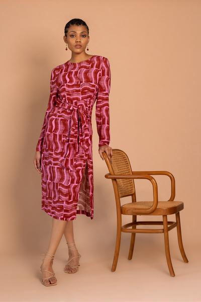 Hide the Label Verbena Tie Front Dress in Paintbrush