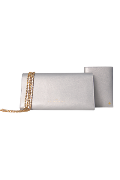 The Elsewhere Co. Vacay All Day Wallet Set in Faraway Silver