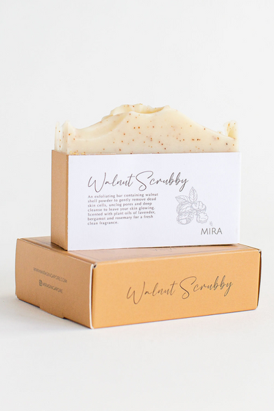 MIRA Walnut Scrubby Bar Soap