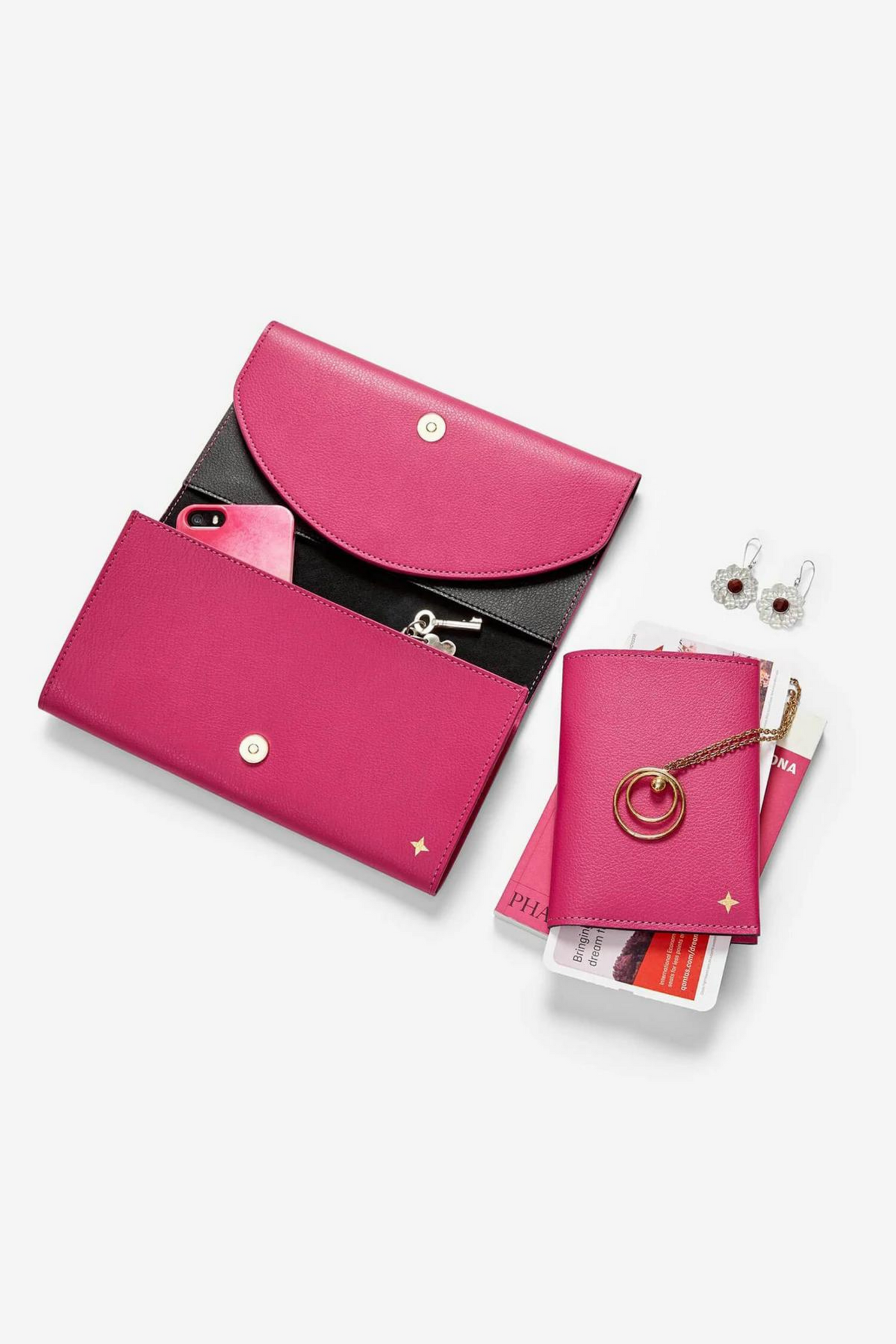 The Elsewhere Co. Travel Wallet Set in Paradise Pink, available on ZERRIN with free Singapore shipping