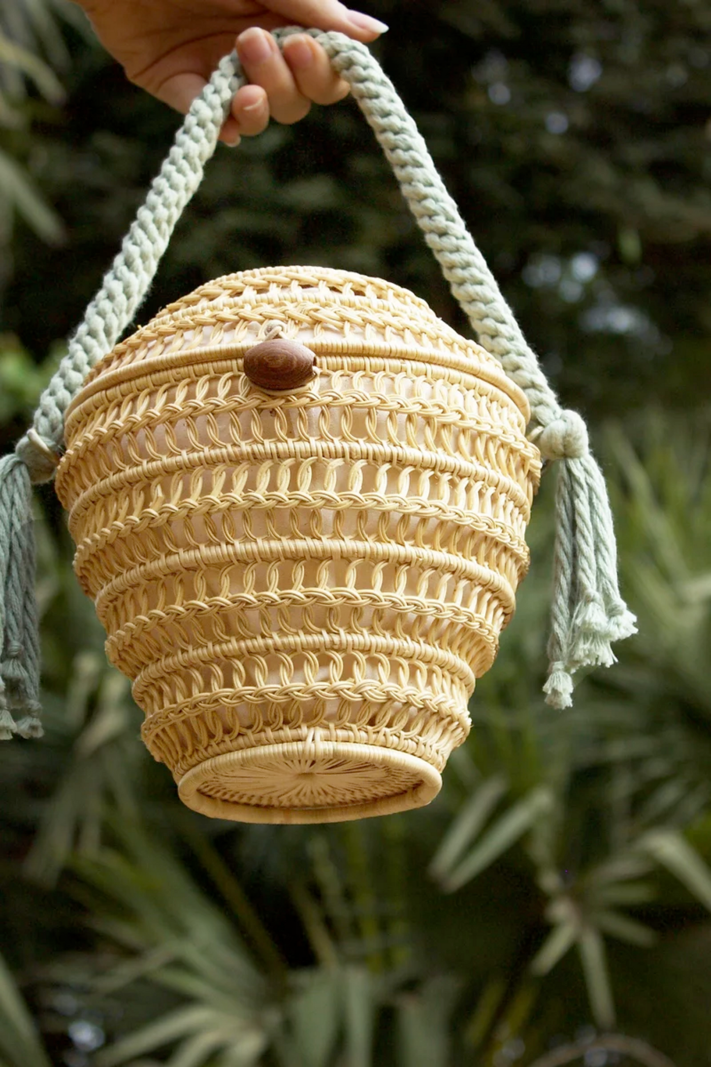 Round rattan top bag singapore