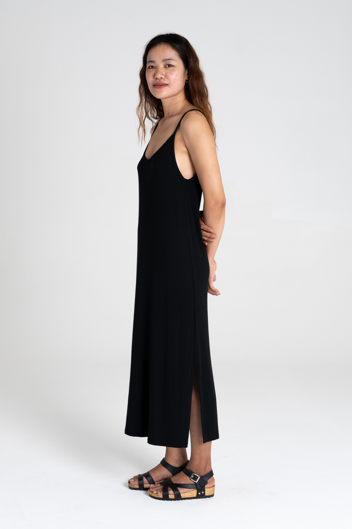 Singlet Dress in Black by Dorsu, available at ZERRIN with free Singapore shipping