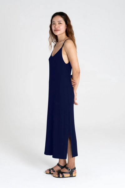 Dorsu Singlet Dress in Navy, available on ZERRIN with free Singapore shipping