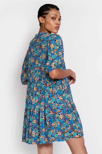 Hide the Label Lilium Short Tiered Dress In Expressive Floral, available in ZERRIN