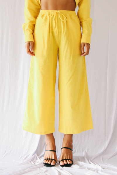 Stain Bamba Pants in Banana, available in ZERRIN