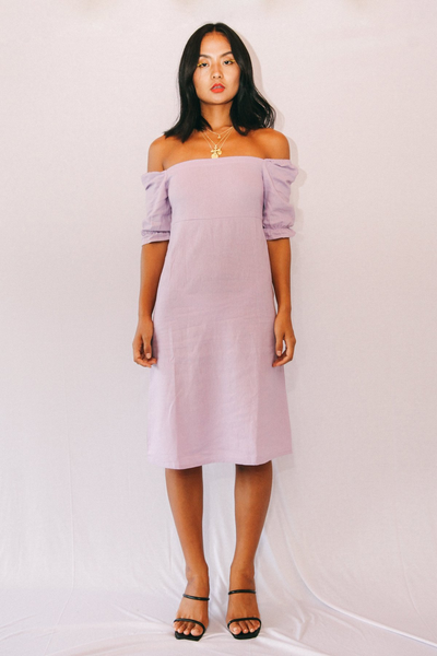 Stain Jane Dress in Berry, available in ZERRIN