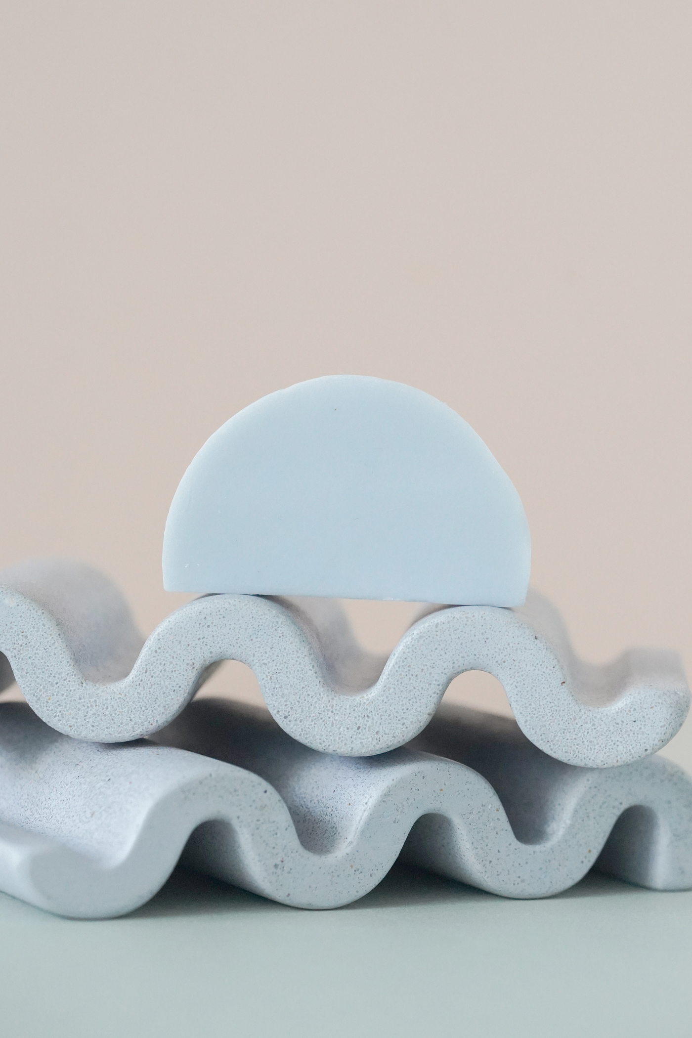Gentle Mood Blue Wave Concrete Soap Dish, available on ZERRIN with free Singapore shipping