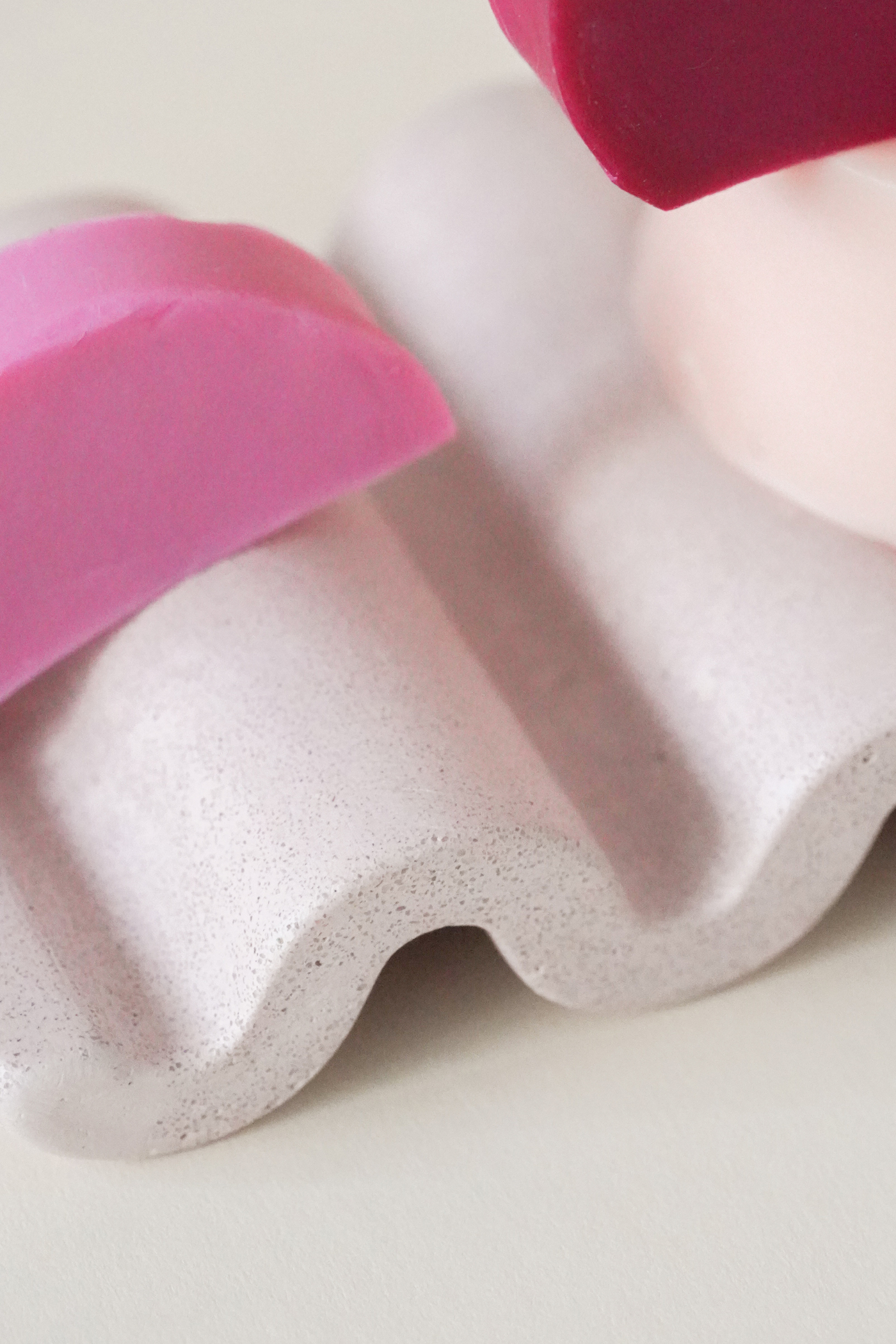 Gentle Mood Pink Wave Concrete Soap Dish, available on ZERRIN with free Singapore shipping