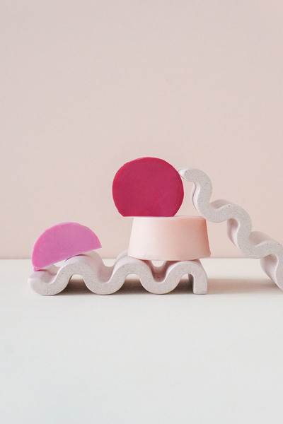 Gentle Mood Pink Wave Concrete Soap Dish, available on ZERRIN with free Singapore shipping
