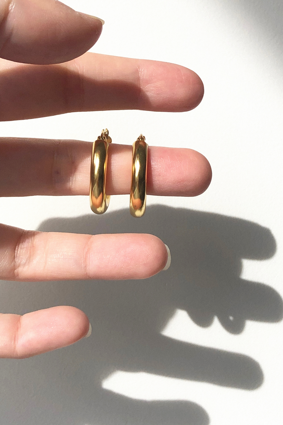 Pyar Jupiter Gold Hoop Earrings in Small, availbale on ZERRIN with free Singapore shipping